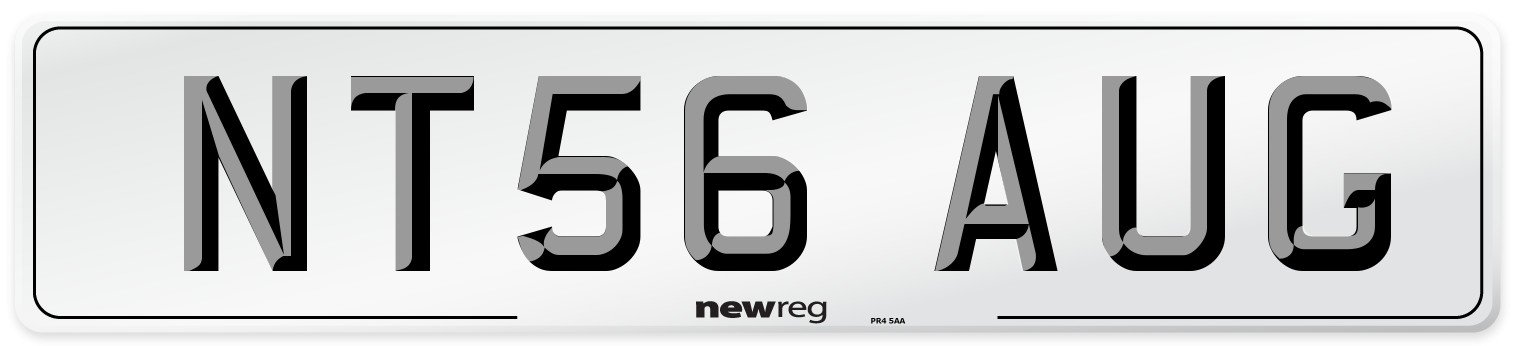 NT56 AUG Number Plate from New Reg